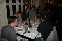 Mozillians eating together